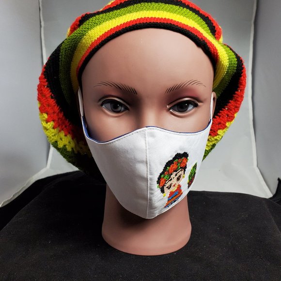 Beautiful Embroidered Face Mask Made in Yucatan - Picture 3 of 4